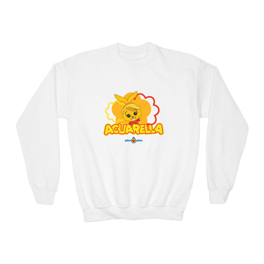 Plim Plim Sudadera Juvenil de Cuello Redondo Acuarella