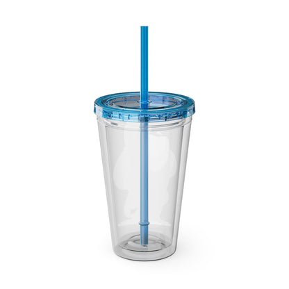 Mikecrack Acrylic Tumbler with Straw