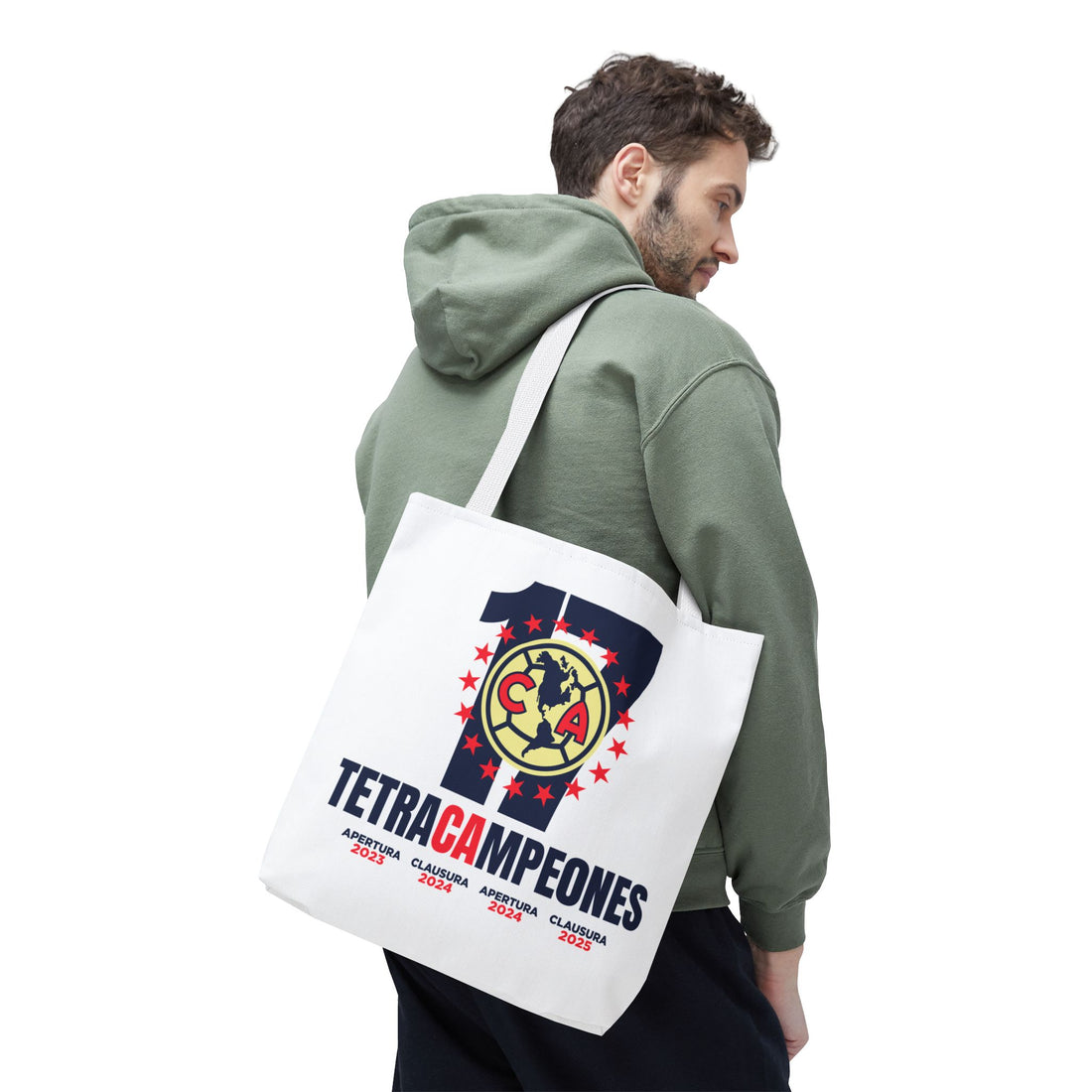 Club América Tetracampeones Tote Bag - Iconic Crest and Bold Lettering