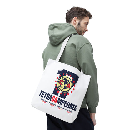 Club América Tetracampeones Tote Bag - Iconic Crest and Bold Lettering