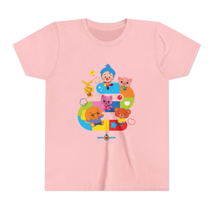 Plim Plim Camiseta Juvenil de Manga Corta Juego