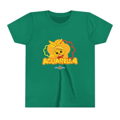 Plim Plim Camiseta Juvenil de Manga Corta Acuarella