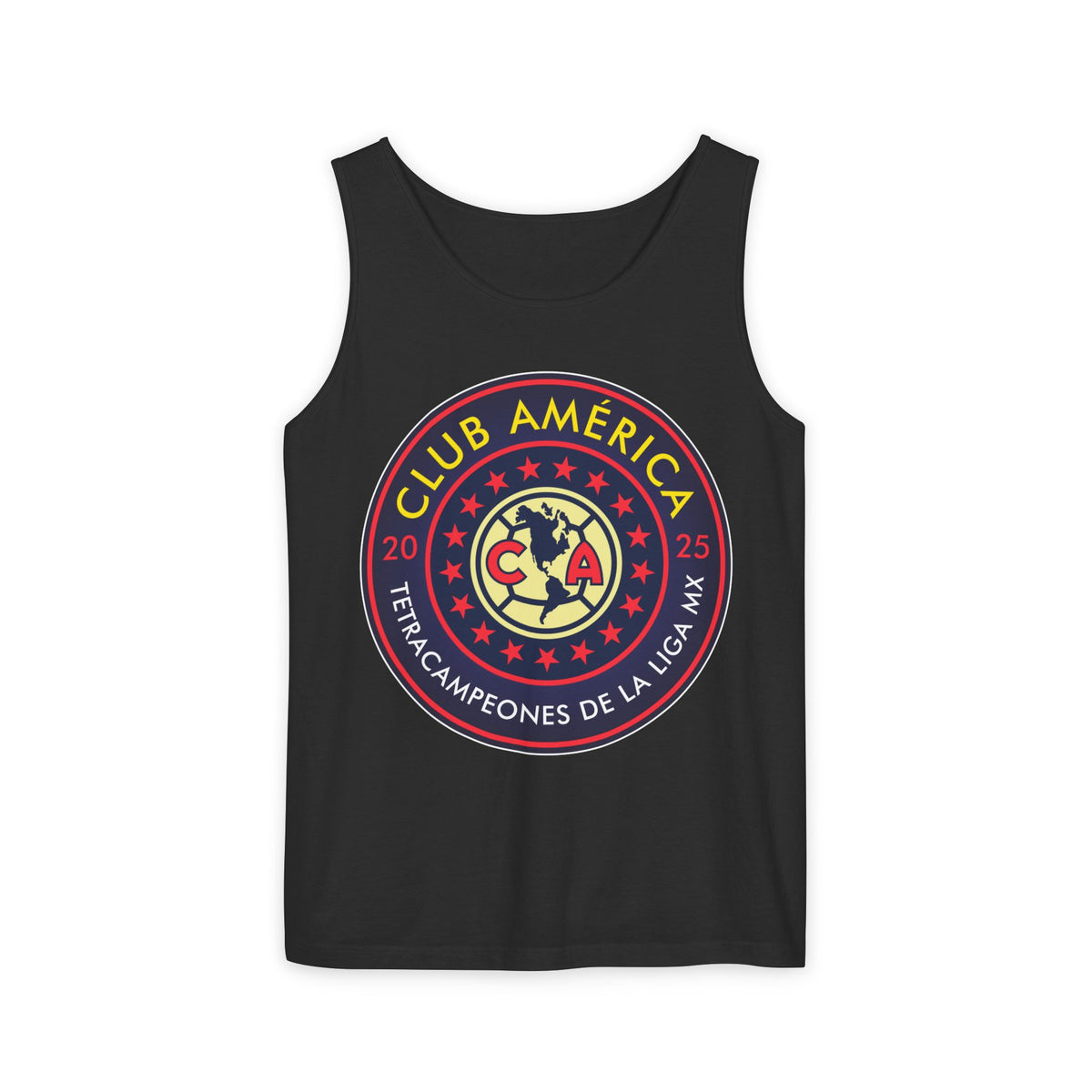Club América Tetracampeones Tank Top Collection - Unisex Garment-Dyed Shirt – official Club América licensed merch (view 2)