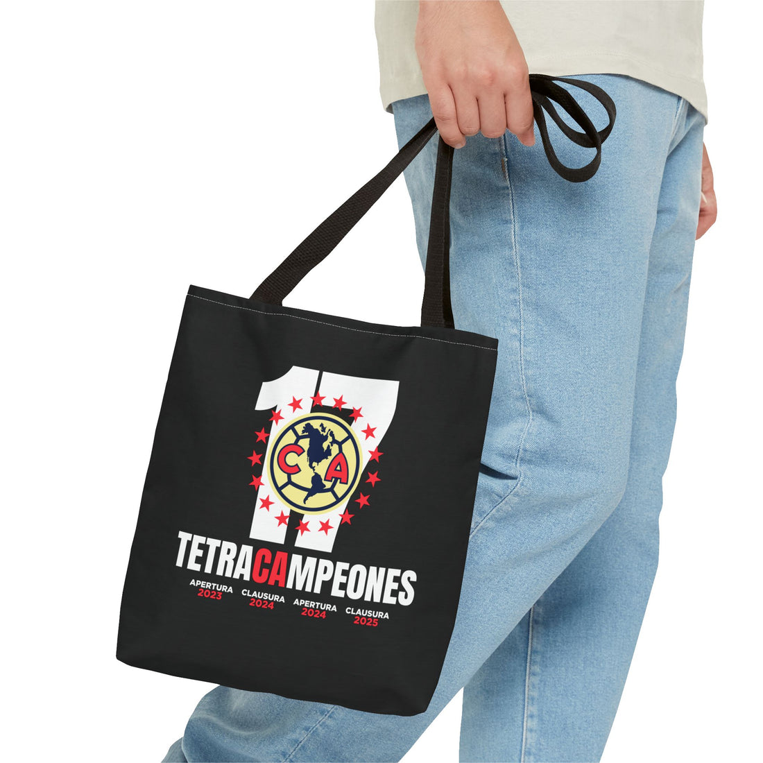 Club América Tetracampeones Tote Bag - Iconic Crest and Bold Lettering