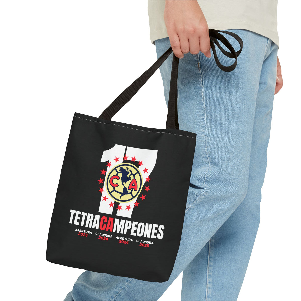 Club América Tetracampeones Tote Bag - Iconic Crest and Bold Lettering – official Club América licensed merch
