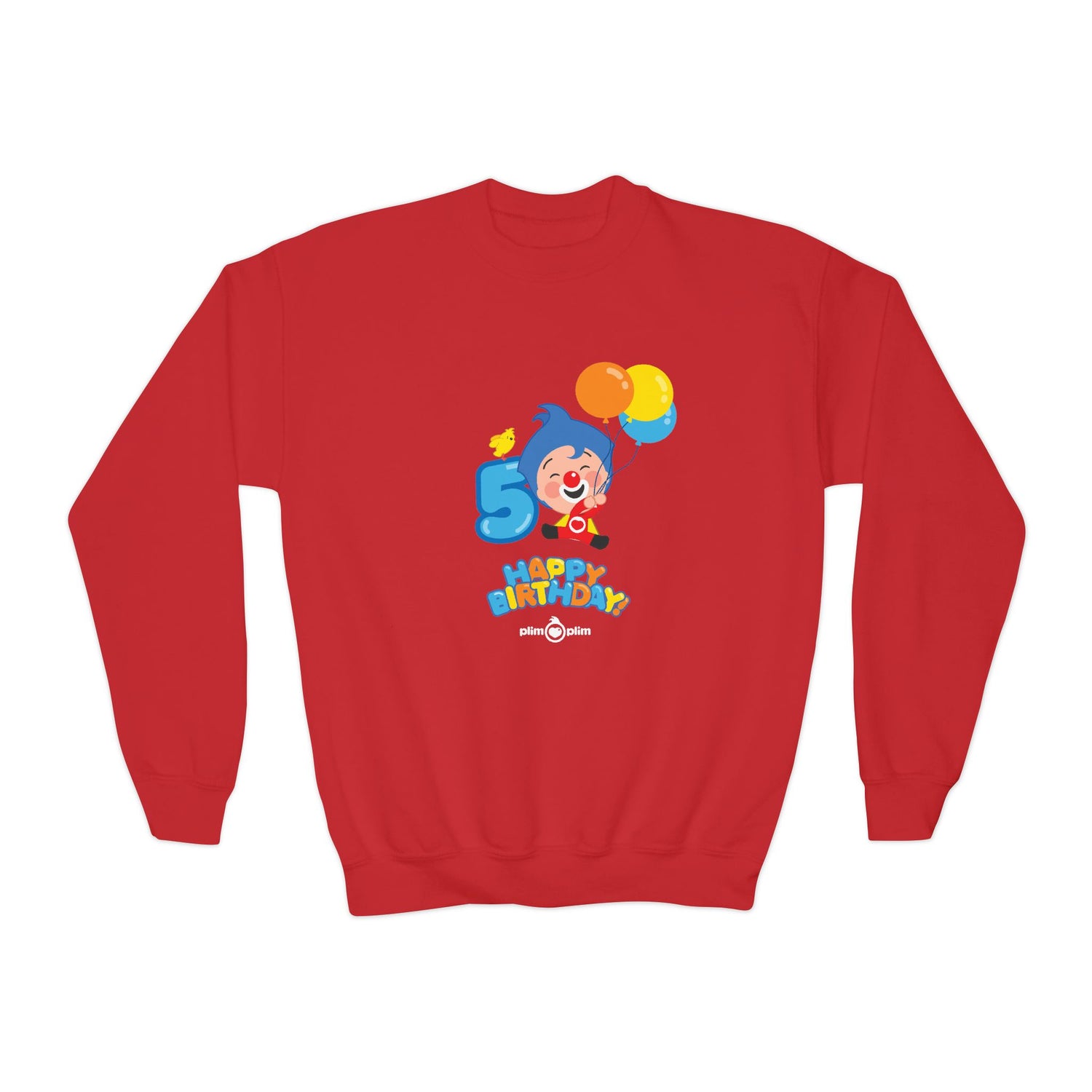 Plim Plim Sudadera Juvenil de Cuello Redondo Cumple 5