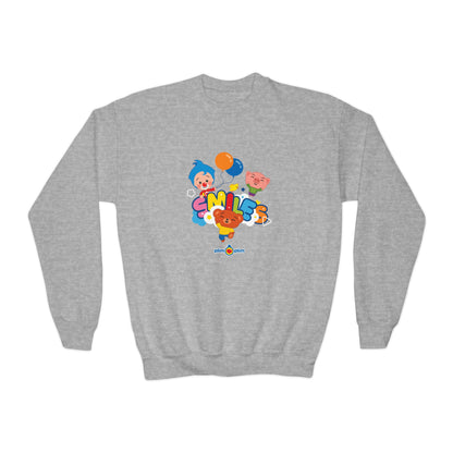 Plim Plim Sudadera Juvenil de Cuello Redondo Smiles