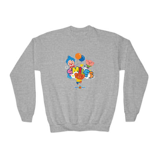 Plim Plim Sudadera Juvenil de Cuello Redondo Smiles