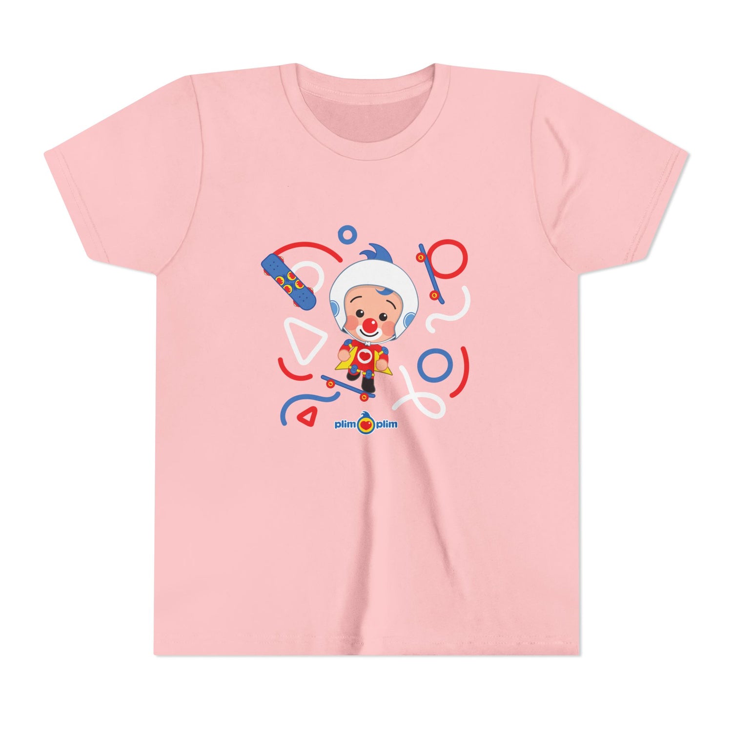 Plim Plim Camiseta Juvenil de Manga Corta Patineta