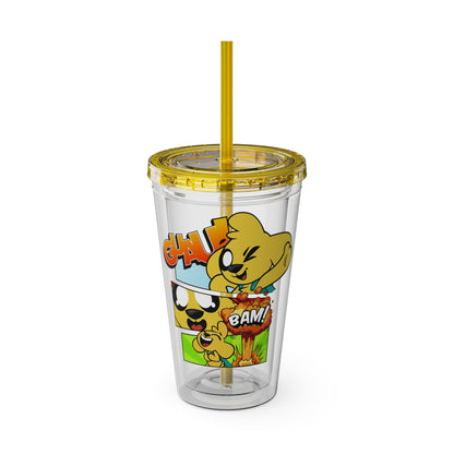 Vaso acrílico con pajita Mikecrack 