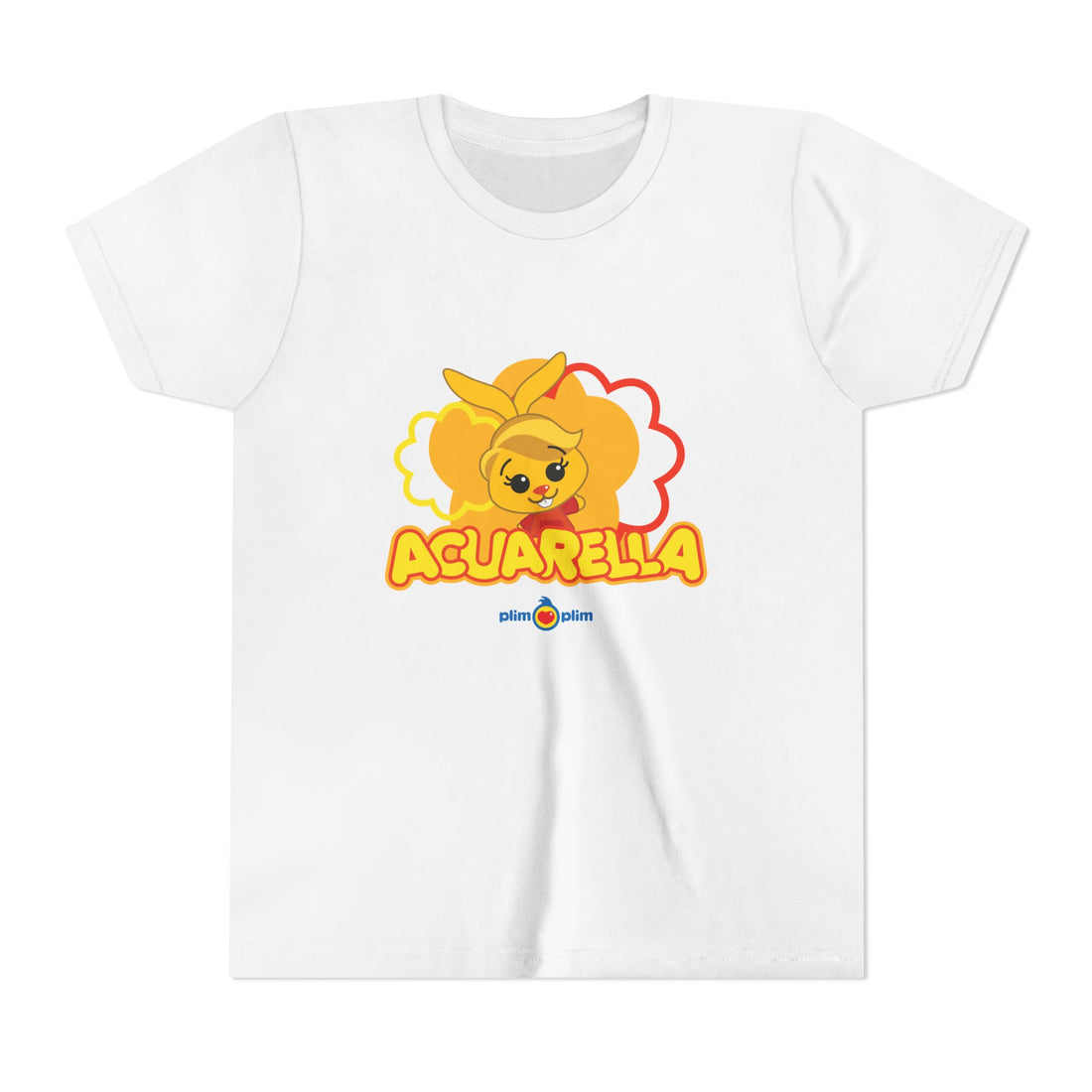 Plim Plim Camiseta Juvenil de Manga Corta Acuarella