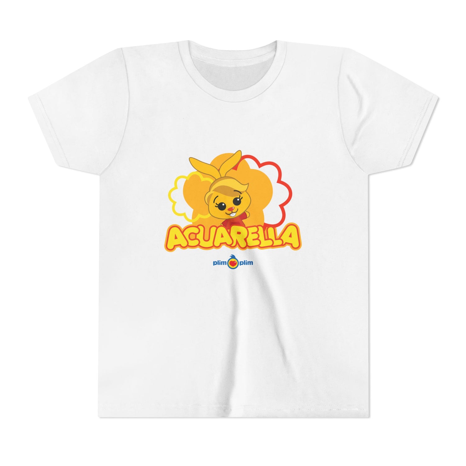 Plim Plim Camiseta Juvenil de Manga Corta Acuarella