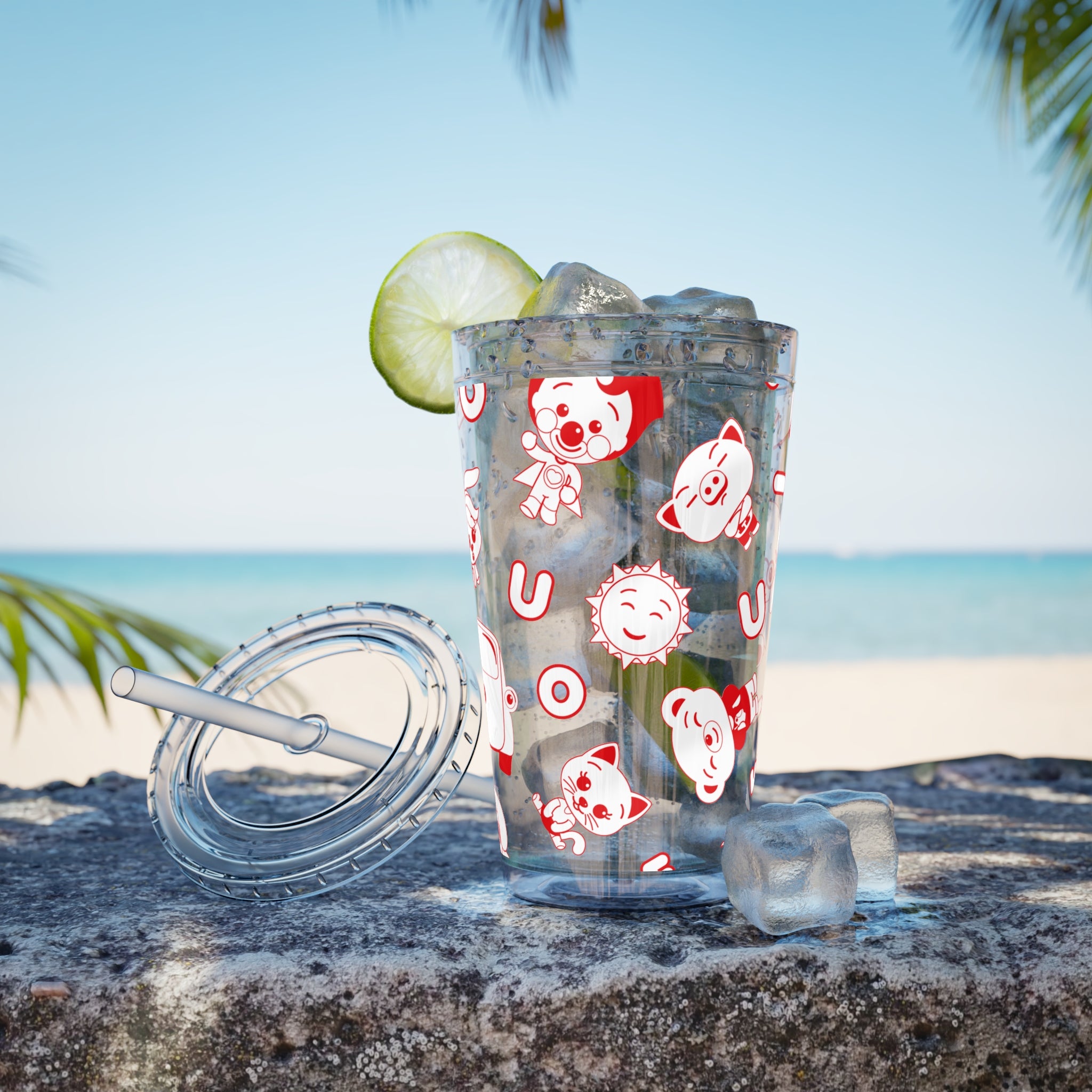 Sunsplash Tumbler with Straw, 16oz