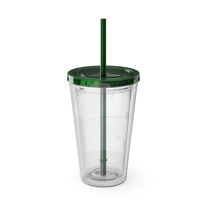 Mikecrack Acrylic Tumbler with Straw