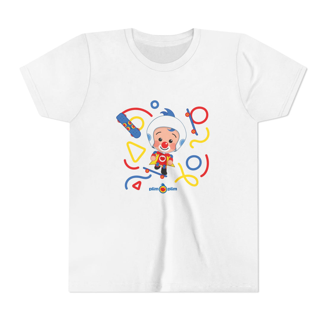 Plim Plim Camiseta Juvenil de Manga Corta Patineta