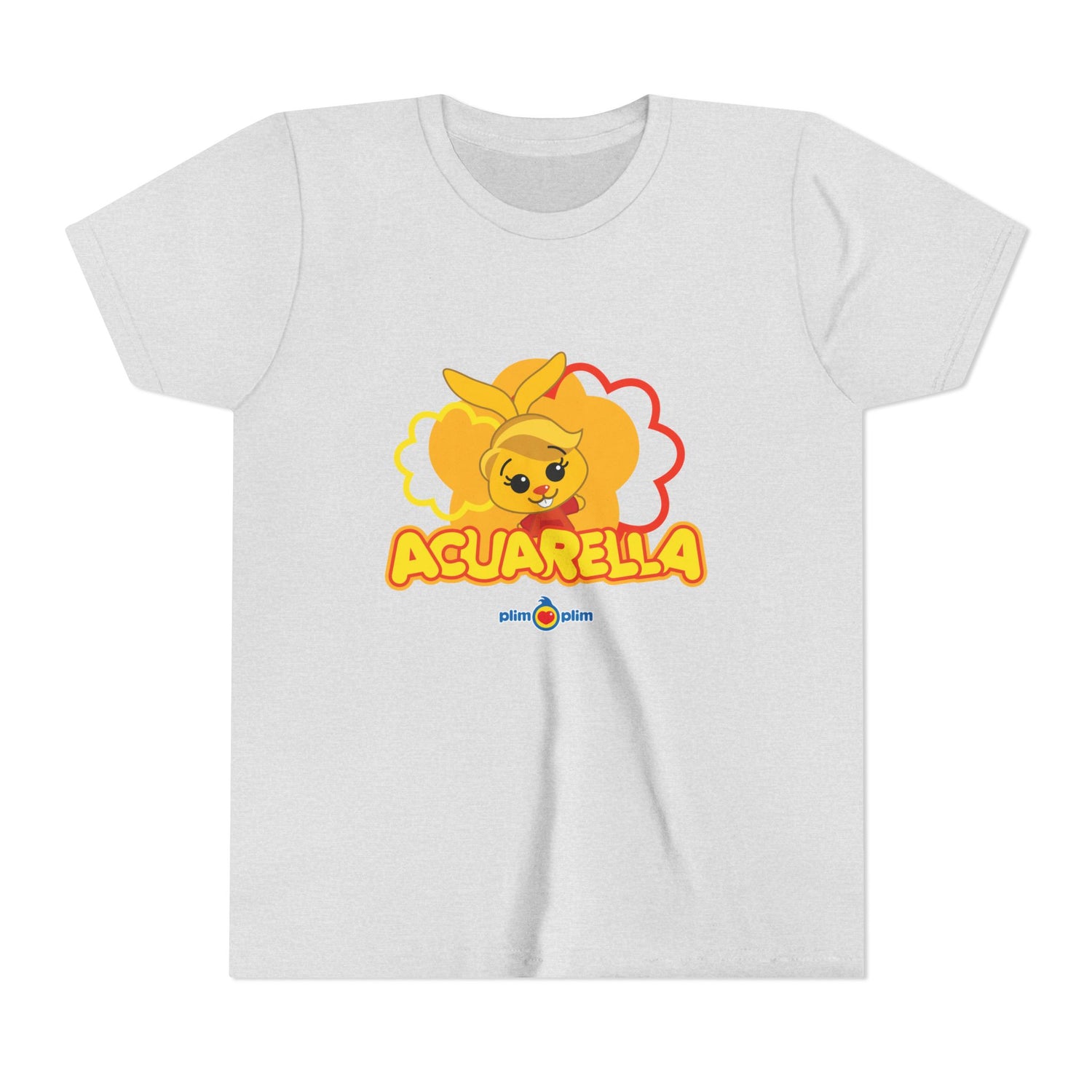 Plim Plim Camiseta Juvenil de Manga Corta Acuarella