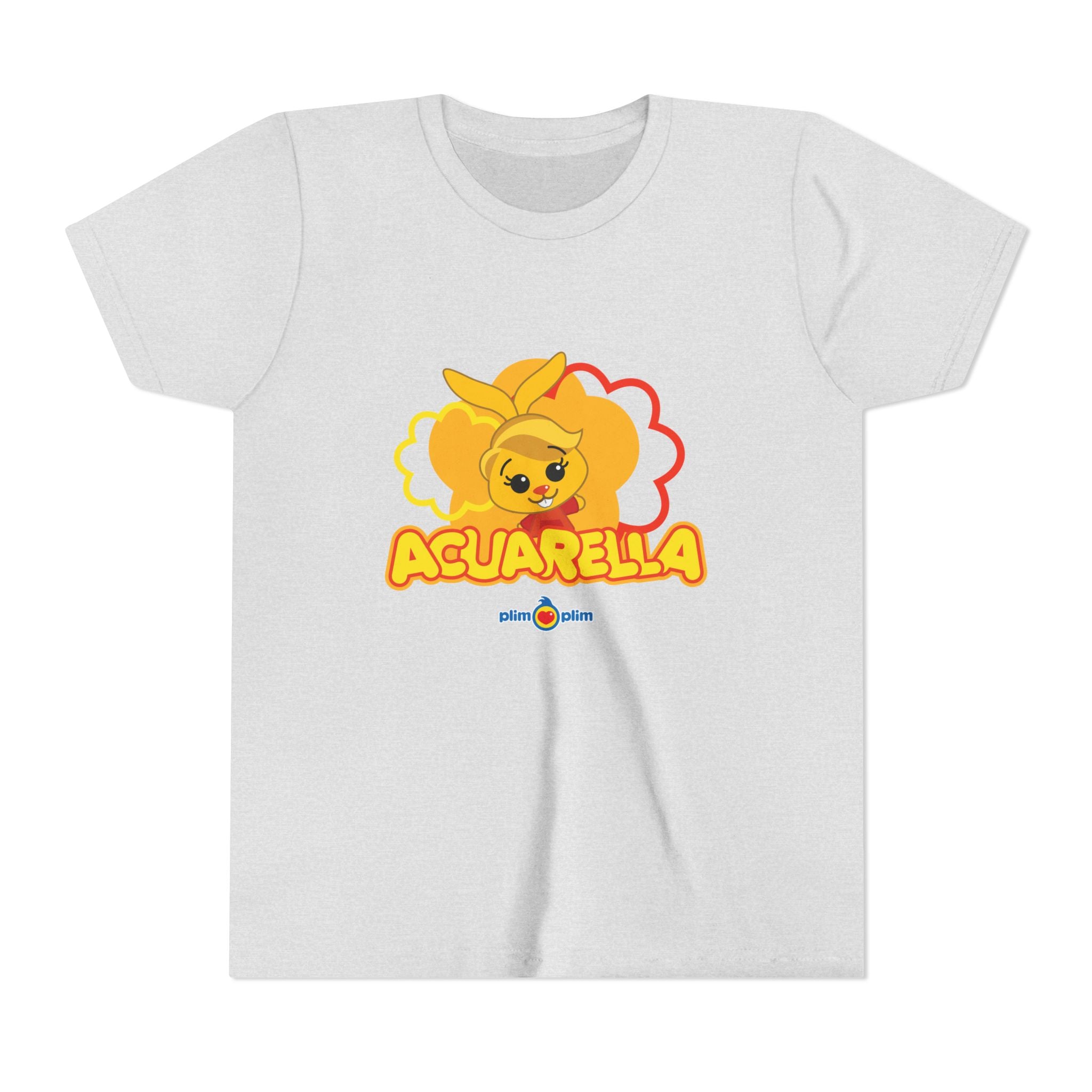 Plim Plim Camiseta Juvenil de Manga Corta Acuarella