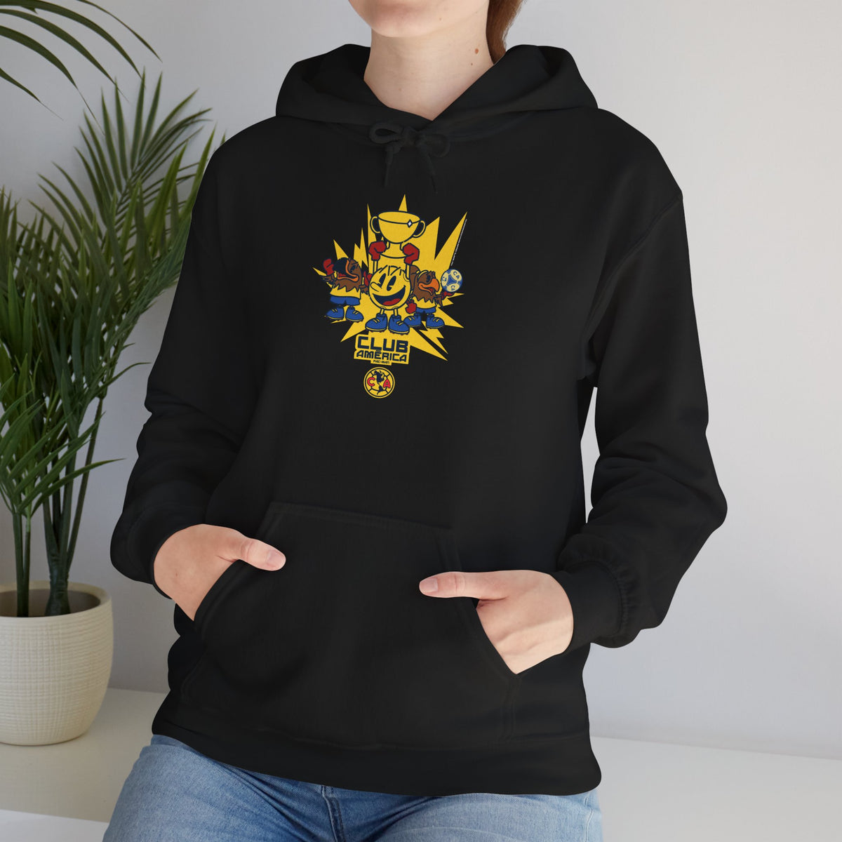Club América x PAC-MAN - Hooded Sweatshirt – official Club América x PAC-MAN licensed merch (view 3)