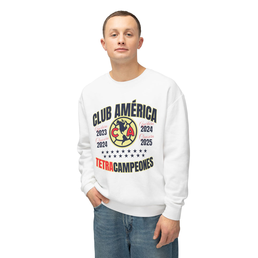 Club América — 17 four-time champion  Unisex Lightweight Crewneck Sweatshirt