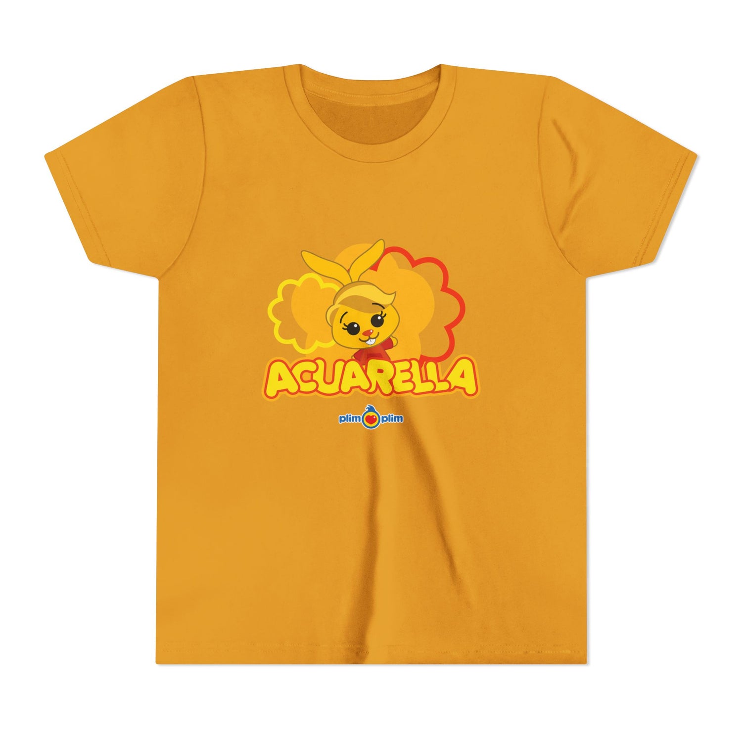 Plim Plim Camiseta Juvenil de Manga Corta Acuarella