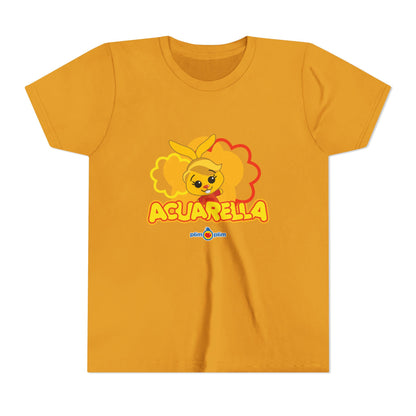 Plim Plim Camiseta Juvenil de Manga Corta Acuarella