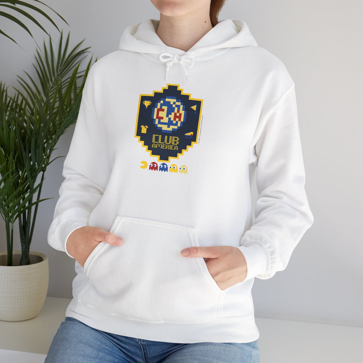 Club América x PAC-MAN - Hooded Sweatshirt – official Club América x PAC-MAN licensed merch (view 2)