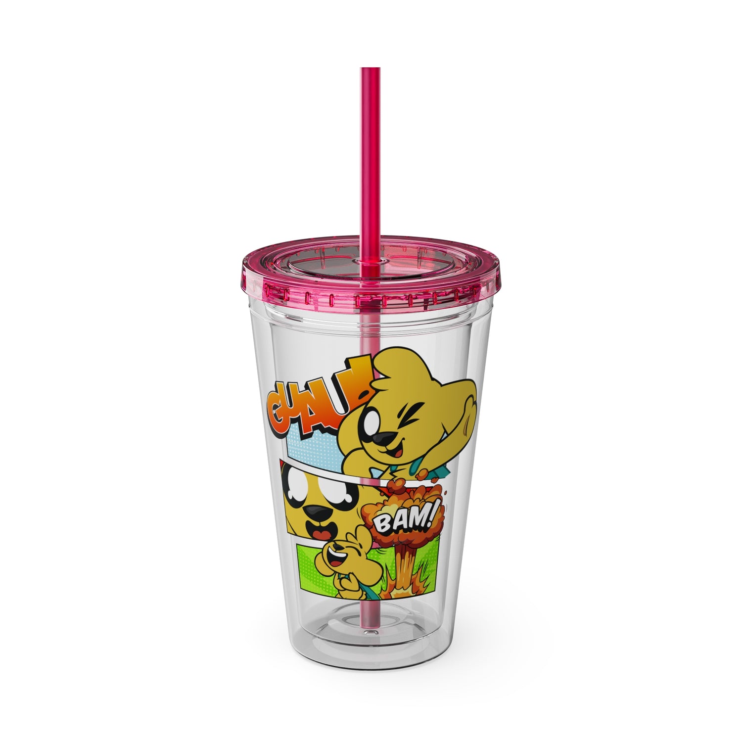 Vaso acrílico con pajita Mikecrack 