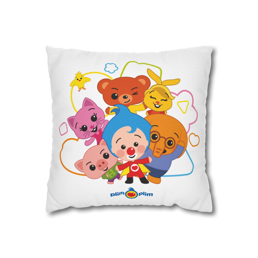 Plim Plim Spun Polyester Square Pillowcase