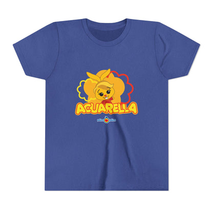 Plim Plim Camiseta Juvenil de Manga Corta Acuarella