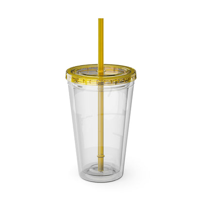 Mikecrack Acrylic Tumbler with Straw