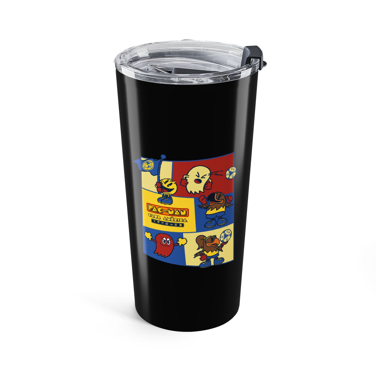 Club América x PAC-MAN Tumbler 20oz – official Club América x PAC-MAN licensed merch