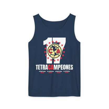 Club América Tetracampeones Tank Top Collection - Unisex Garment-Dyed Shirt