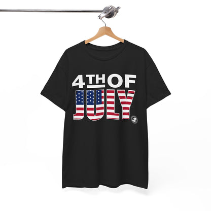 Fourth of July Unisex Tee with Minimalist US Flag Design