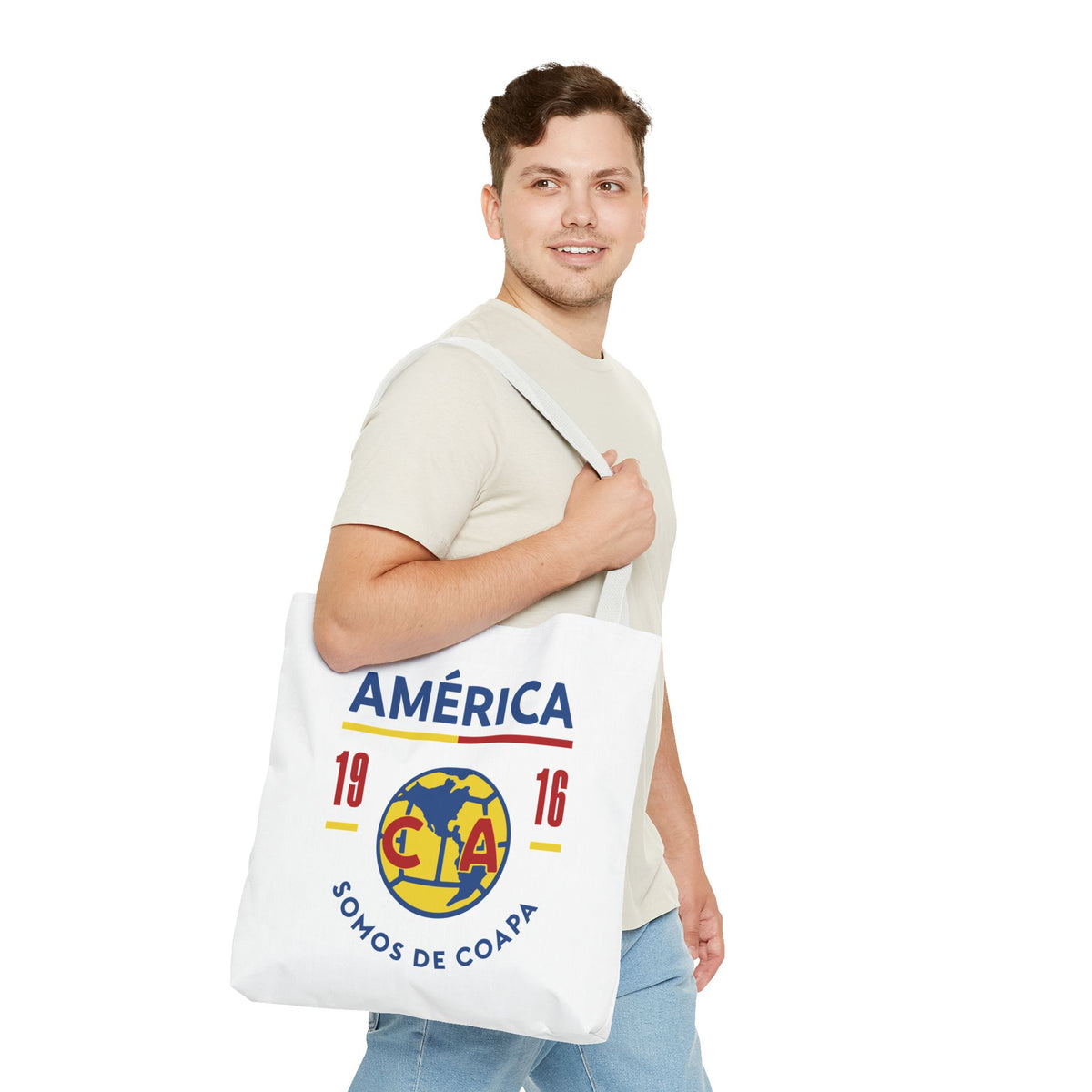 Club América Tote Bag - Retro Mexican Soccer Fan Collection – official Club América licensed merch (view 3)