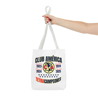 Club América Tetracampeones Tote Bag - Iconic Crest and Bold Lettering