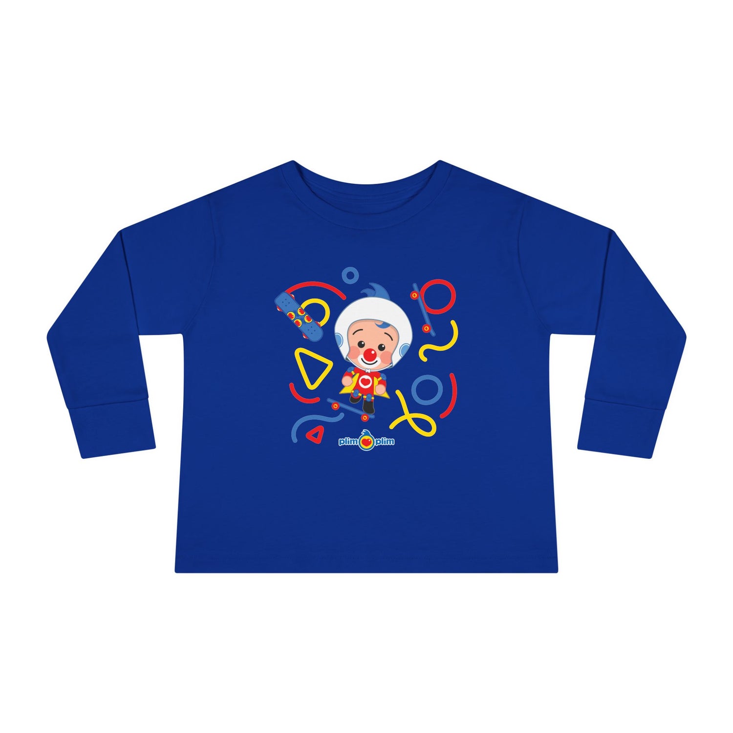 Plim Plim Camiseta Manga Larga de Niños Patineta