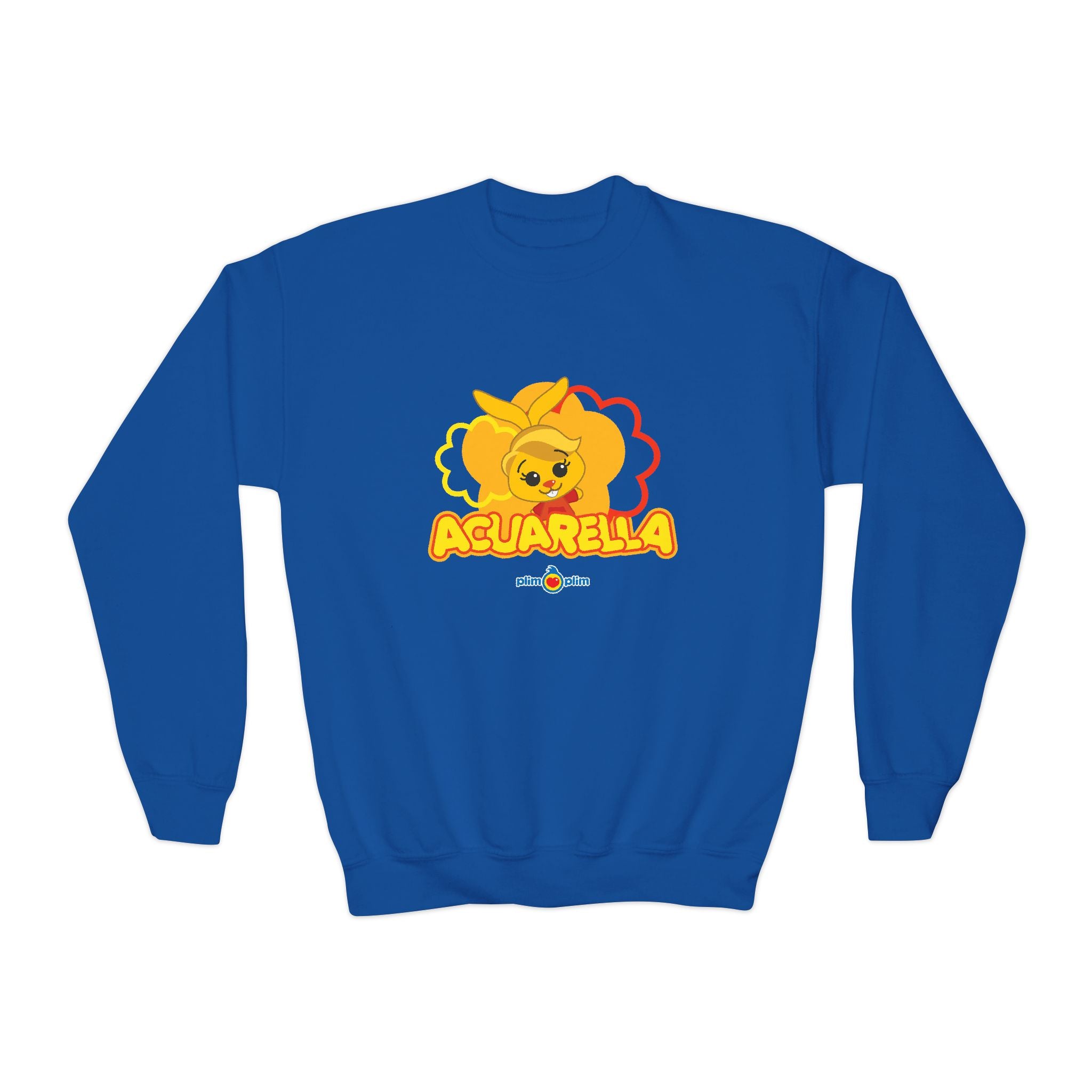 Plim Plim Sudadera Juvenil de Cuello Redondo Acuarella