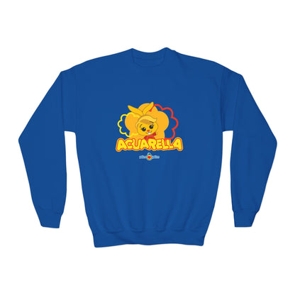 Plim Plim Sudadera Juvenil de Cuello Redondo Acuarella