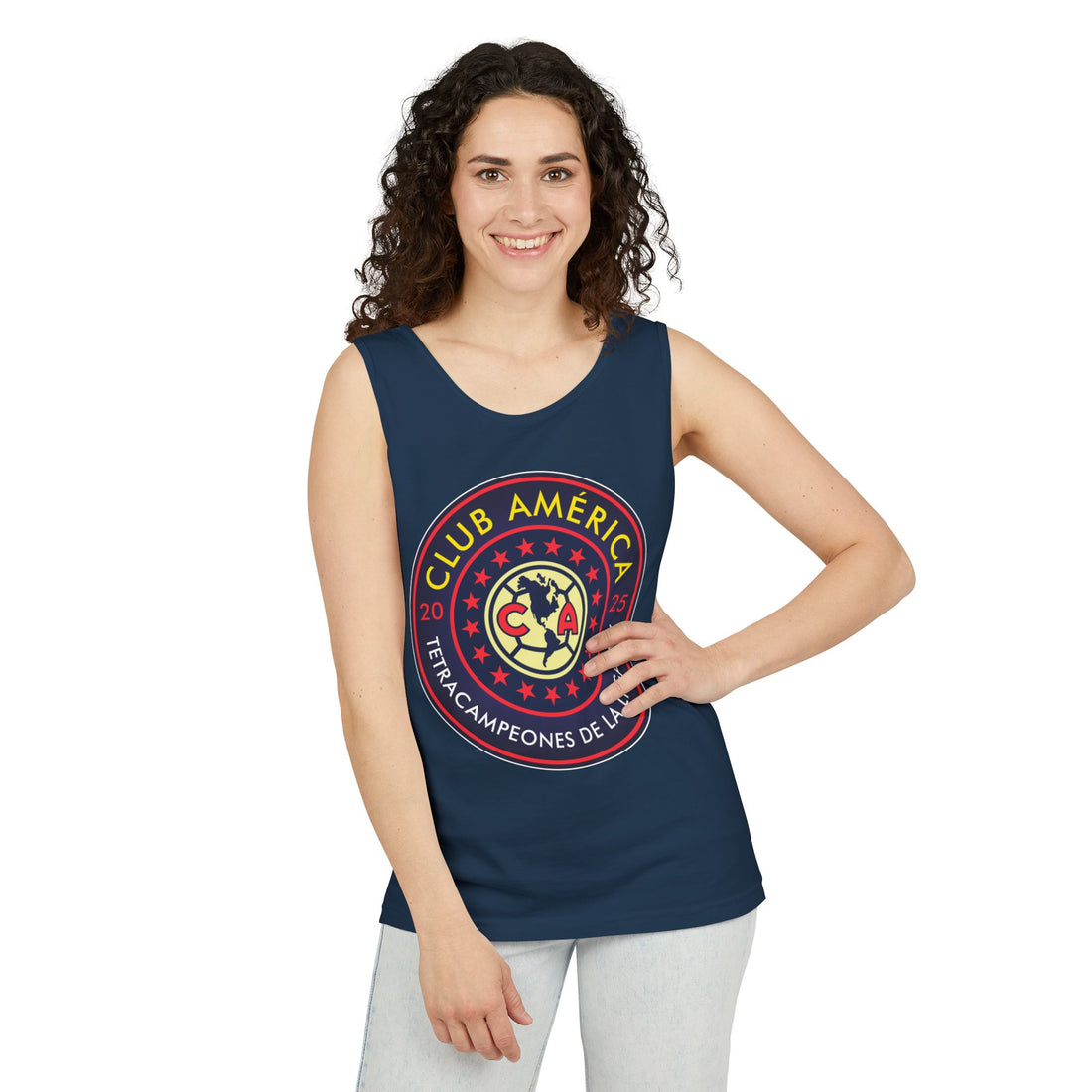 Club América Tetracampeones Tank Top Collection - Unisex Garment-Dyed Shirt