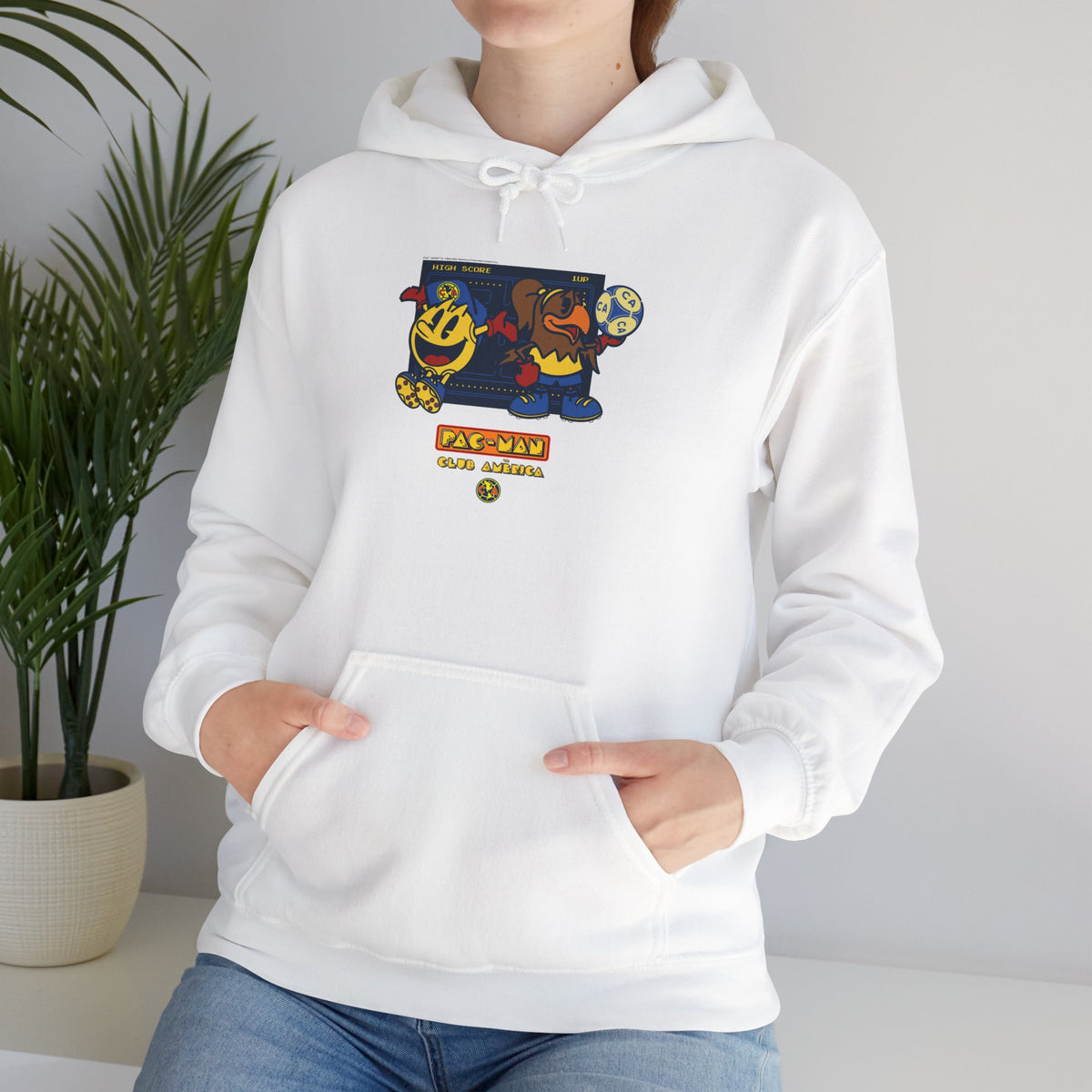 Club América x PAC-MAN - Hooded Sweatshirt – official Club América x PAC-MAN licensed merch (view 2)