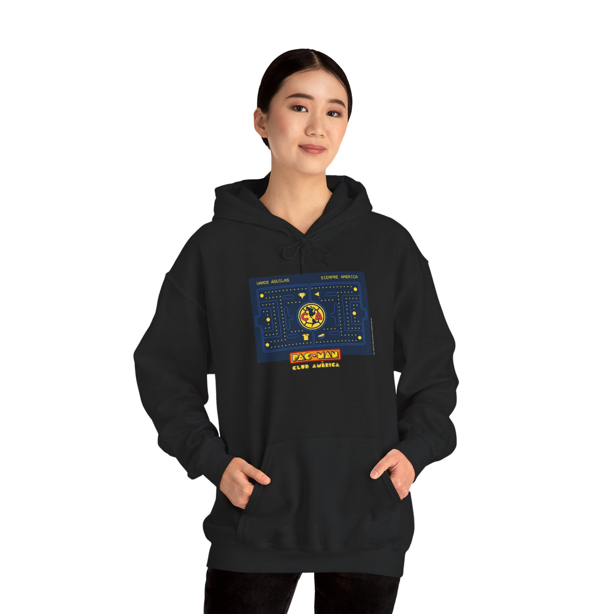 Club América x PAC-MAN - Hooded Sweatshirt – official Club América x PAC-MAN licensed merch