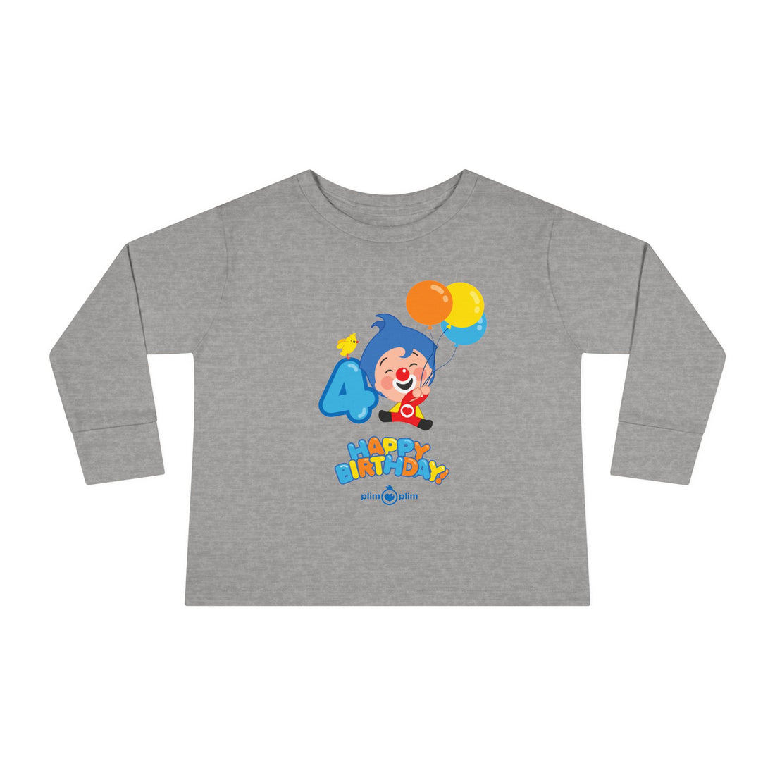 Plim Plim Camiseta Manga Larga de Niños Cumple 4