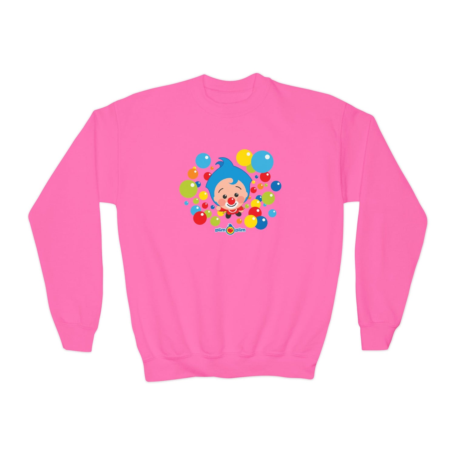 Plim Plim Sudadera Juvenil de Cuello Redondo Burbujas