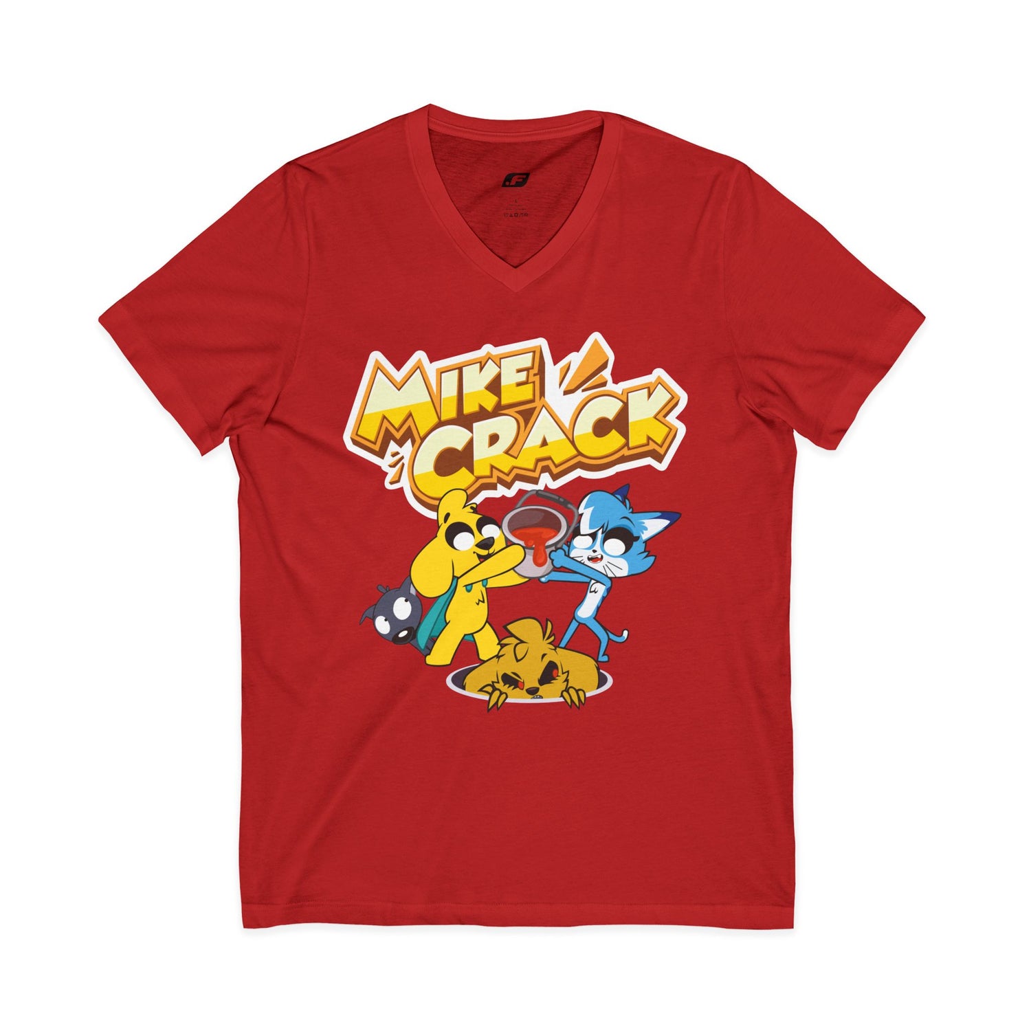 Camiseta unisex con cuello en V Mikecrack 