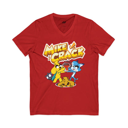 Camiseta unisex con cuello en V Mikecrack 
