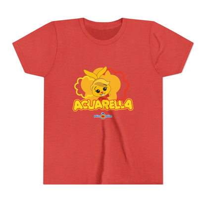 Plim Plim Camiseta Juvenil de Manga Corta Acuarella