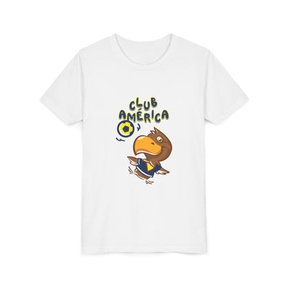 Club América Youth Kids Tee -  Collection, Eagle Mascot, Yellow &amp; Blue Colors