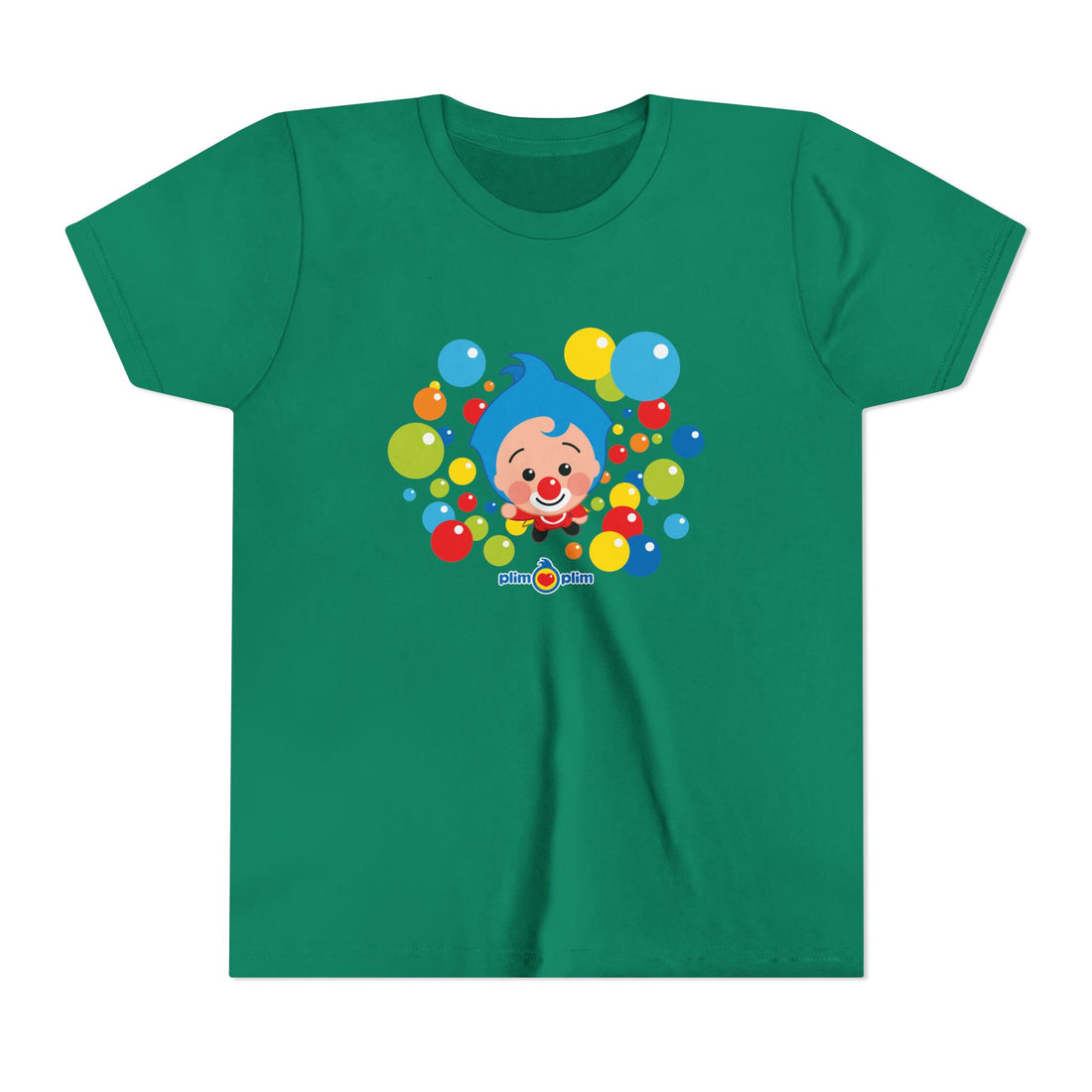 Plim Plim Camiseta Juvenil de Manga Corta Burbujas