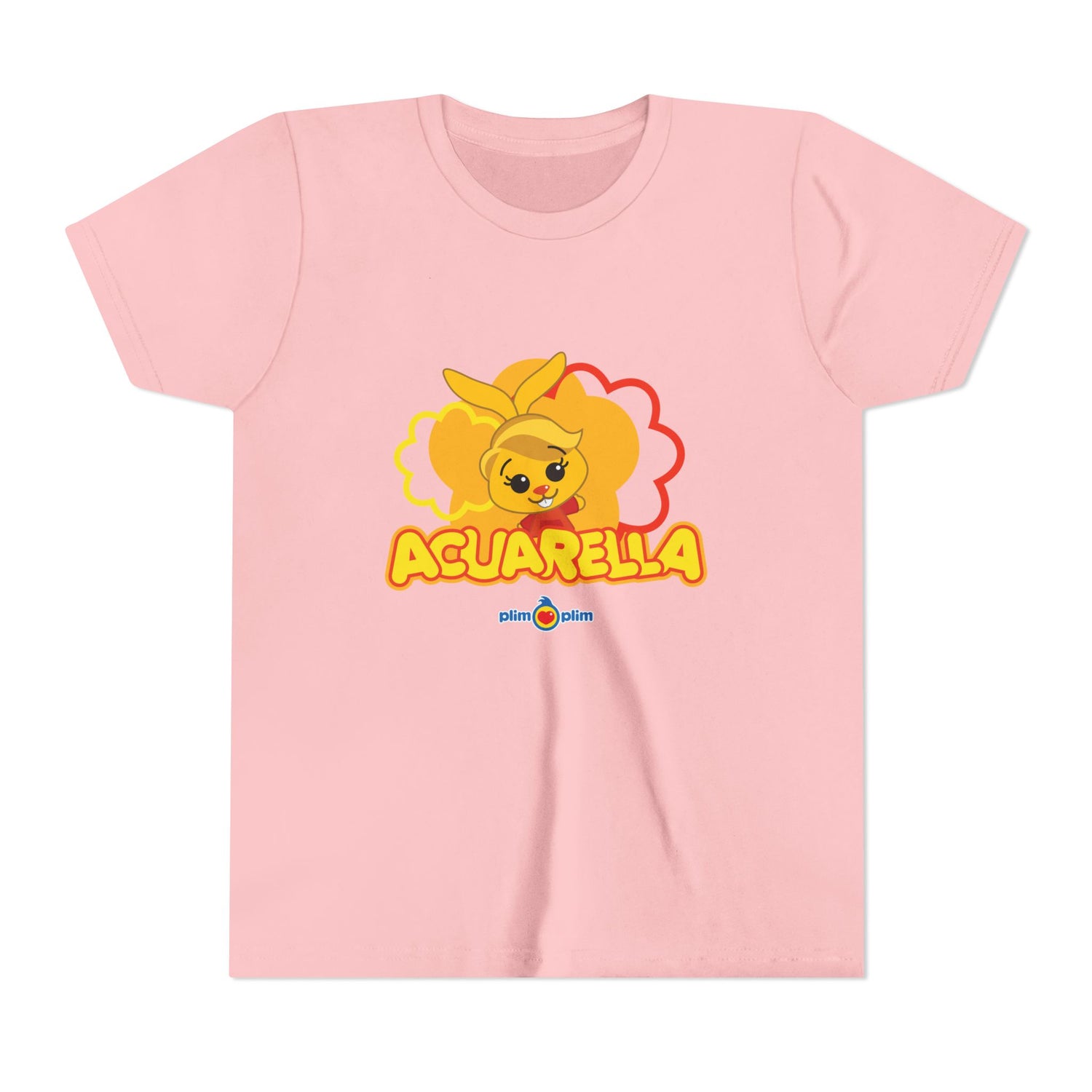 Plim Plim Camiseta Juvenil de Manga Corta Acuarella