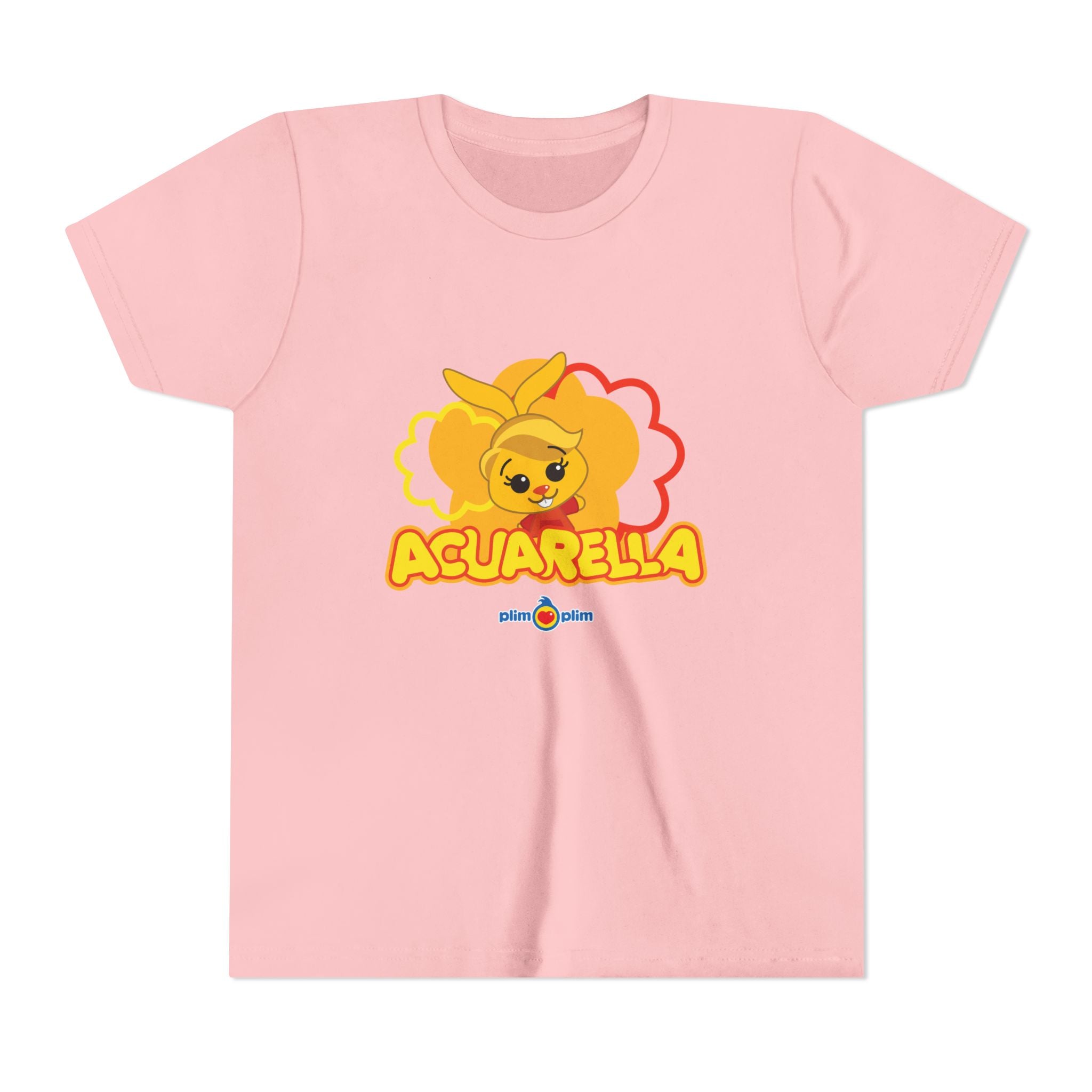 Plim Plim Camiseta Juvenil de Manga Corta Acuarella